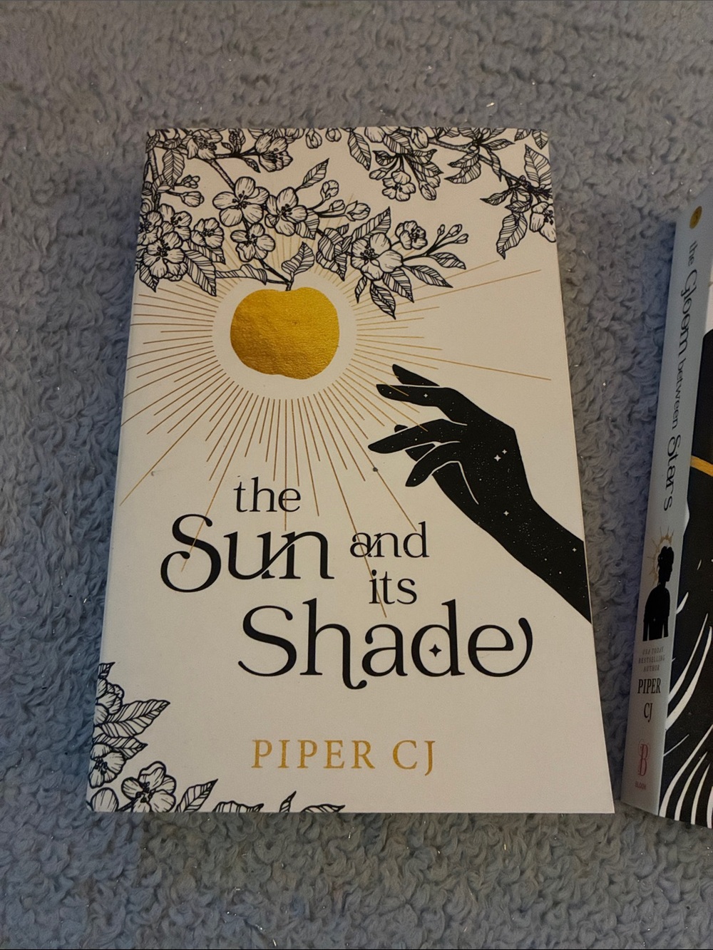 The Sun and Its Shade & The Gloom Between Stars by Piper CJ — White & Gold Cover